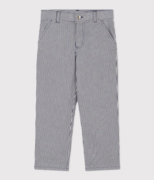 Petit Bateau boys railroad stripe pants