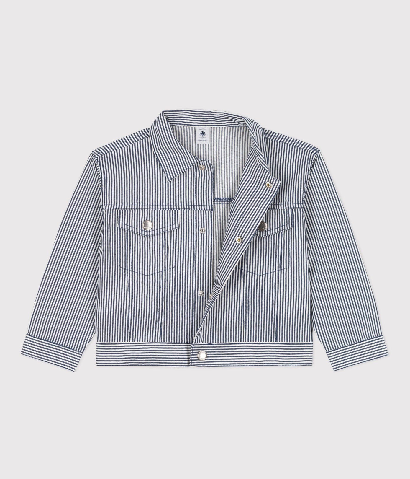 Petit Bateau kids railroad stripe jacket