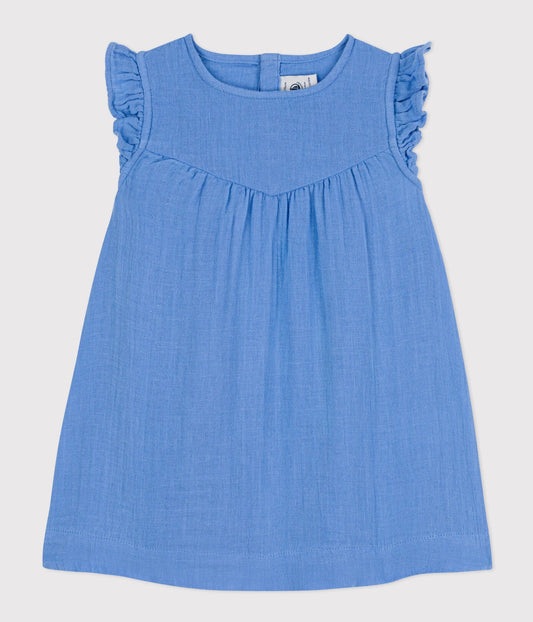 Petit Bateau infant girl gauze sleeveless dress