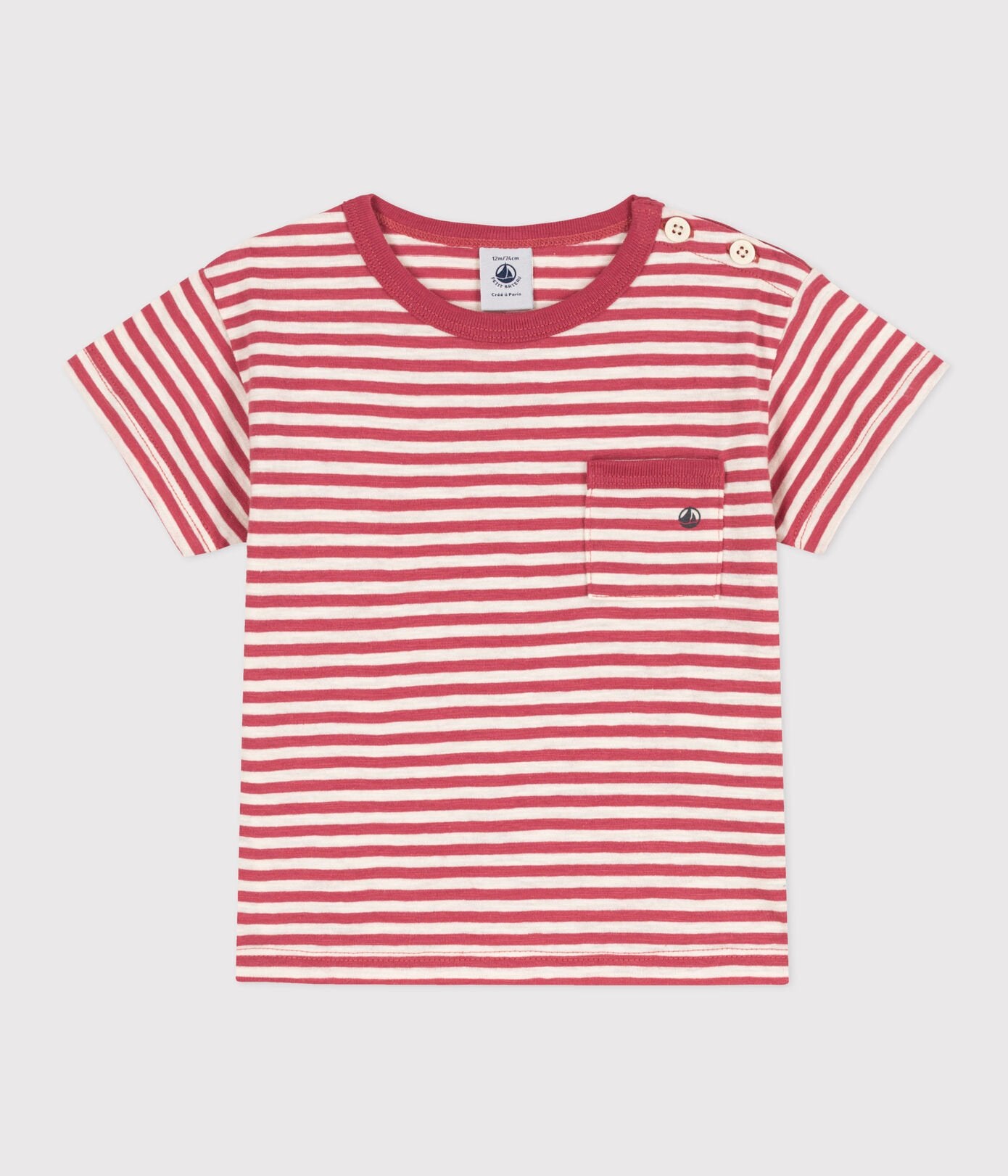 Petit Bateau infant stripe s/s pocket tee