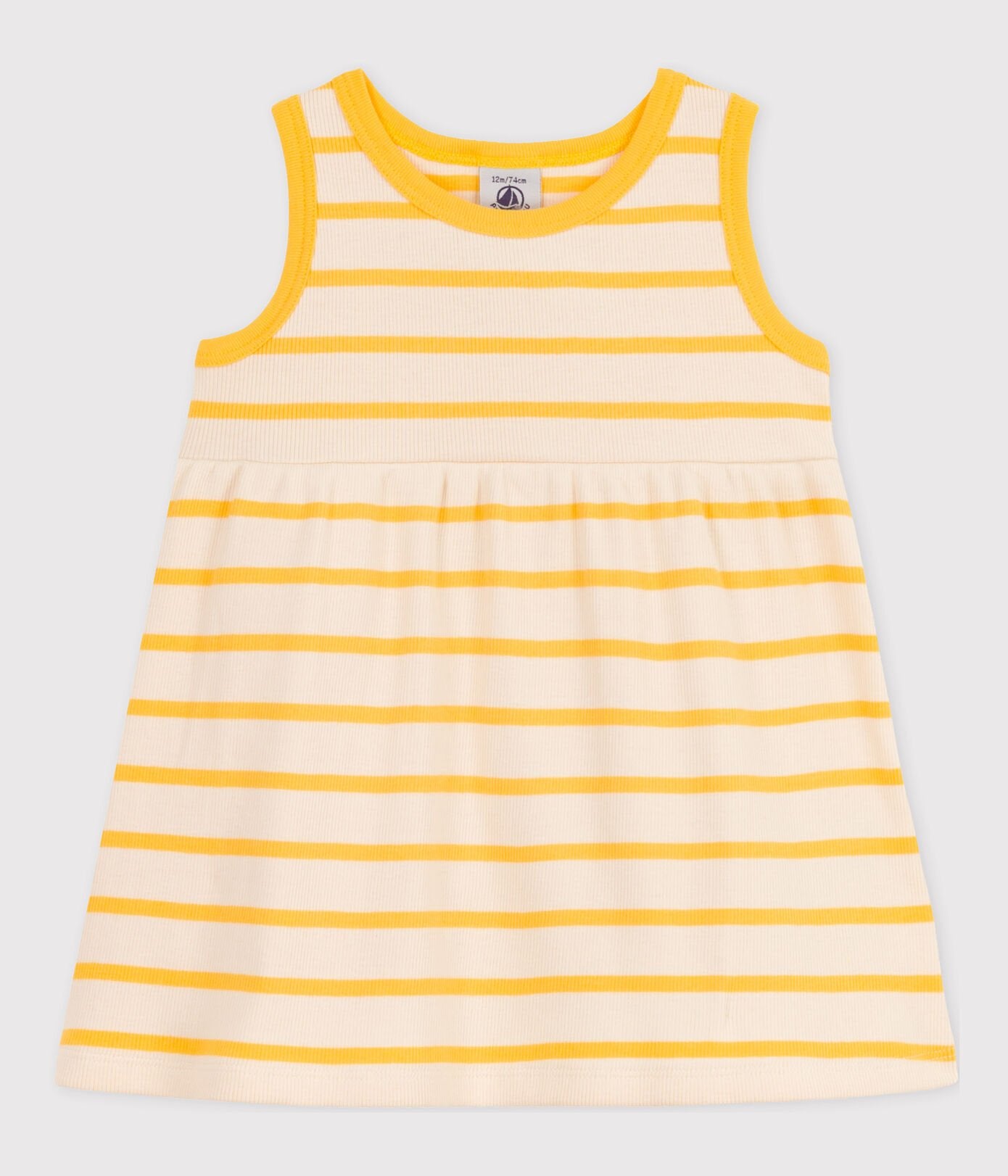 Petit Bateau infant girl stripe sleeveless dress