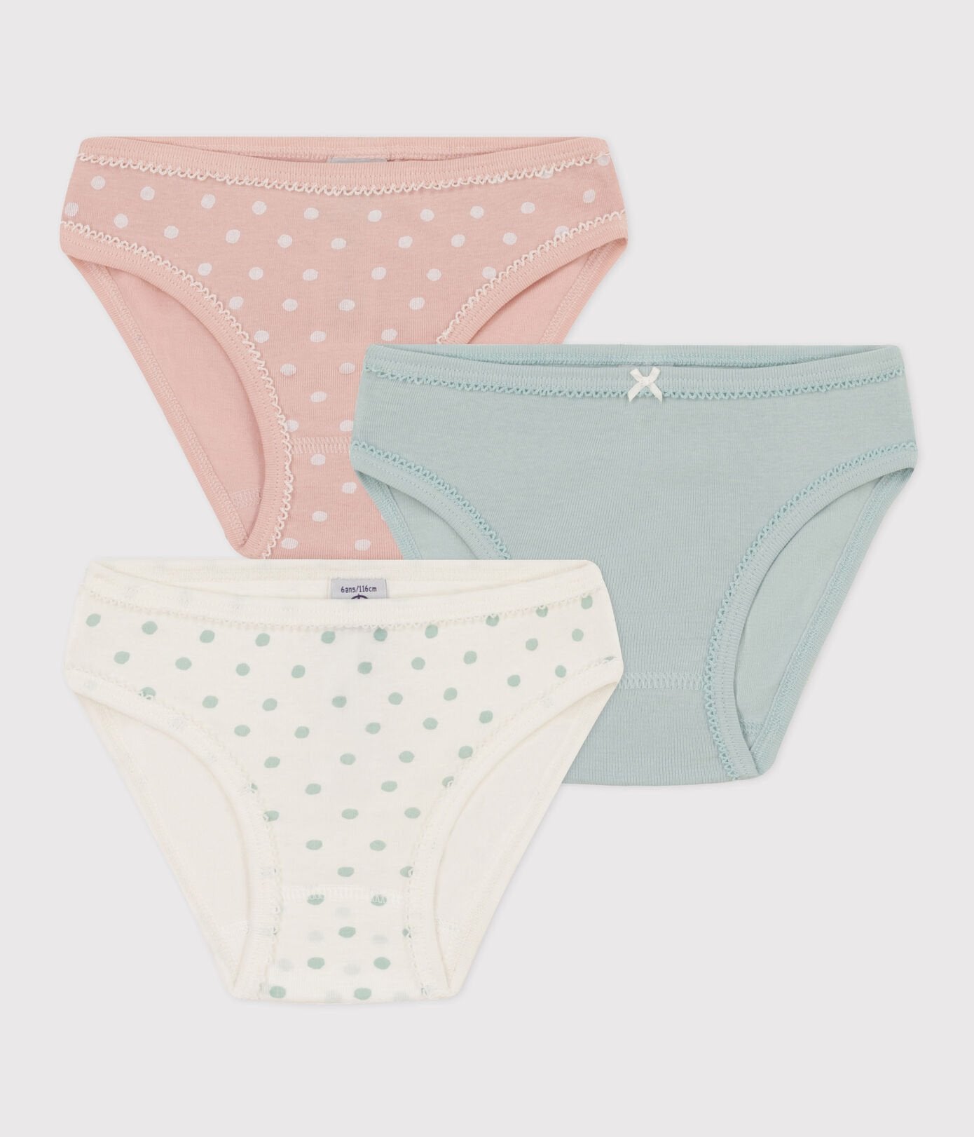 Petit Bateau 3-pack girls dots underwear