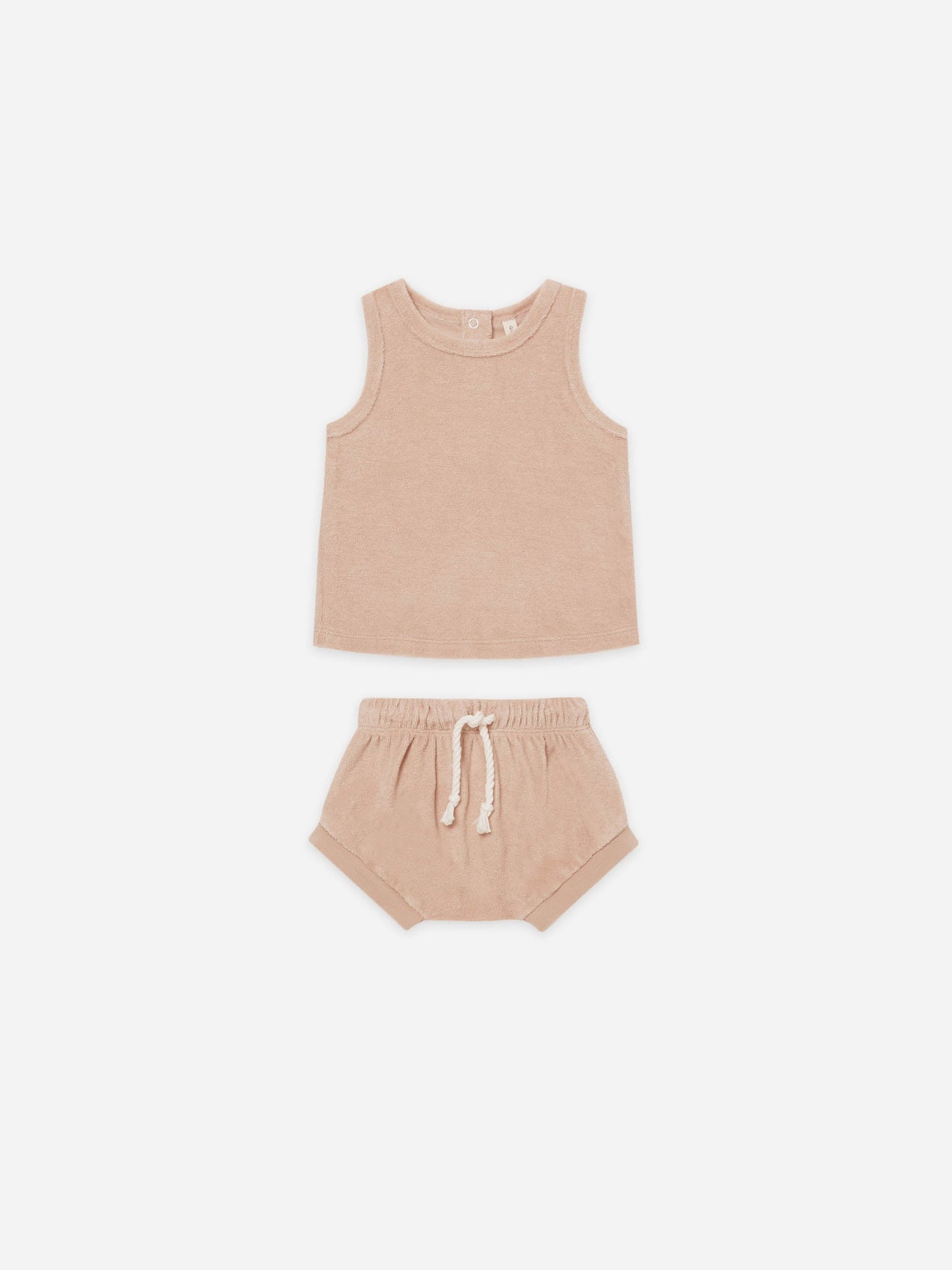 Quincy Mae infant terry tank + shorts set