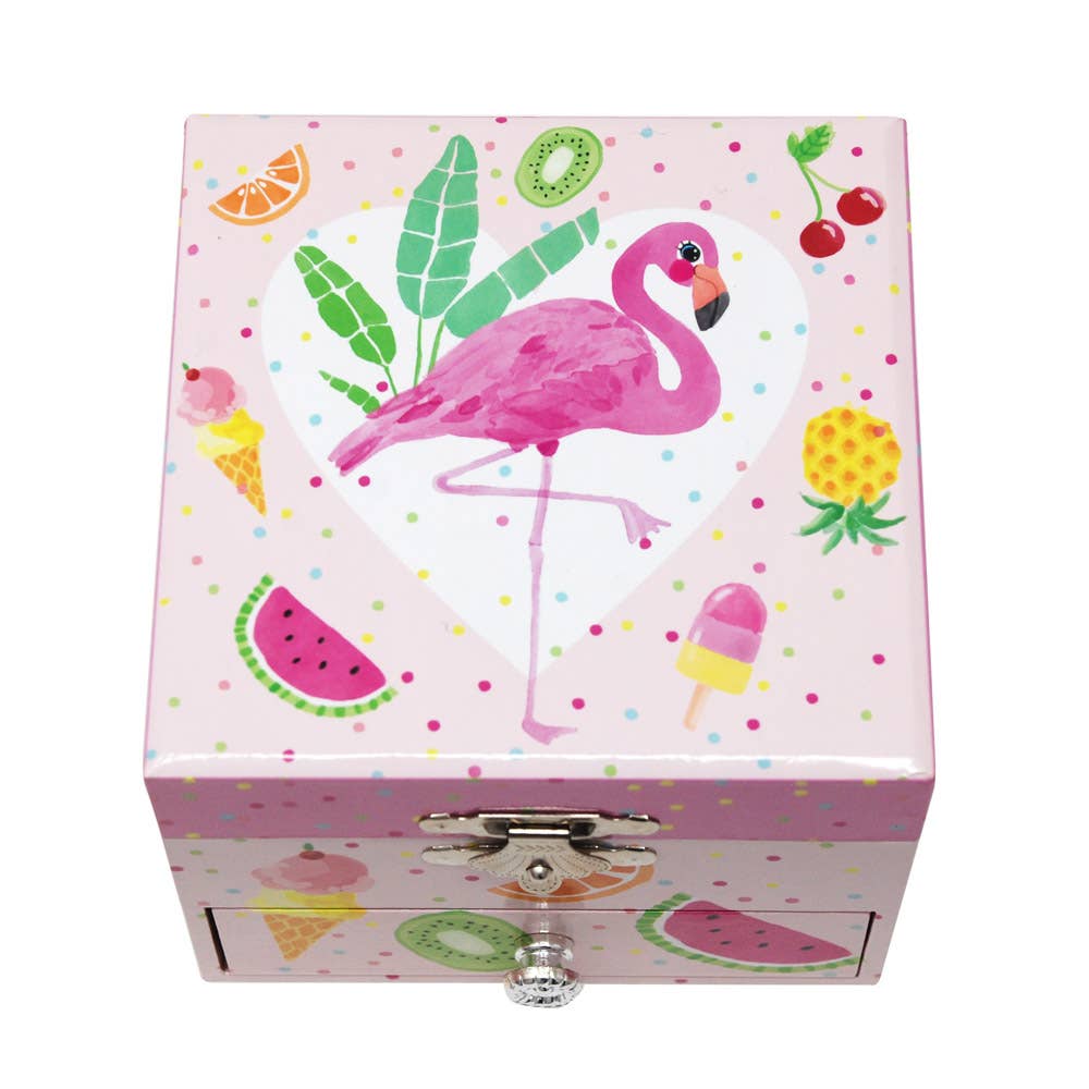 Pink Poppy flamingo jewelry box