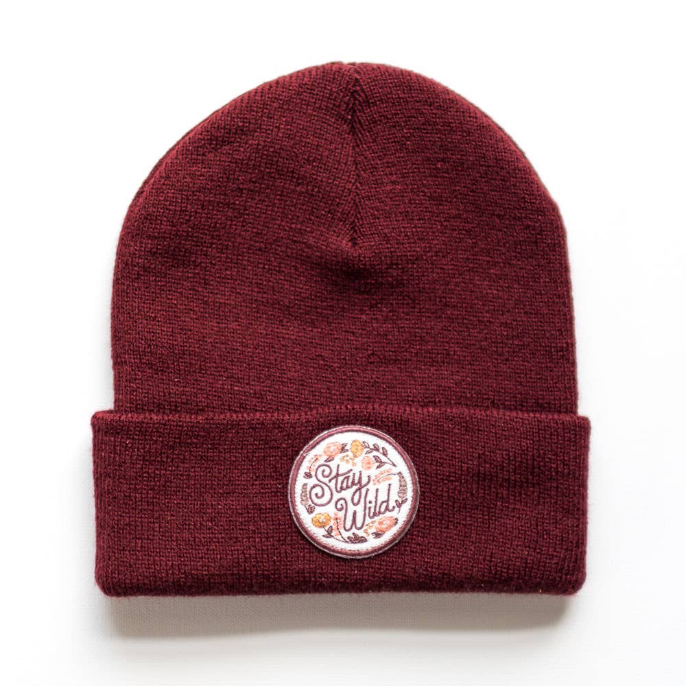 Seaslope embroidered patch beanie