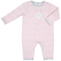 Albetta infant girl crochet bunny stripe romper