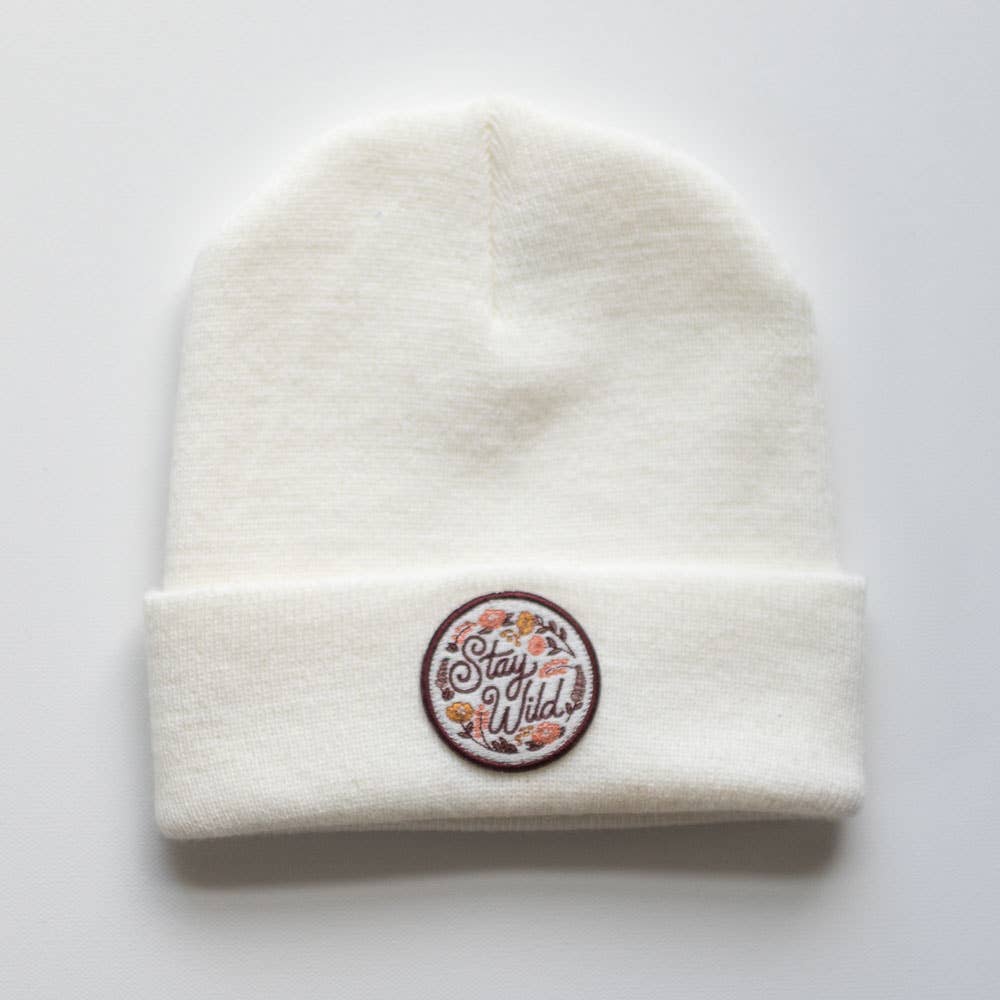 Seaslope embroidered patch beanie