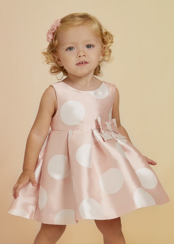 Abel & Lula infant Polka Dot Mikado dress