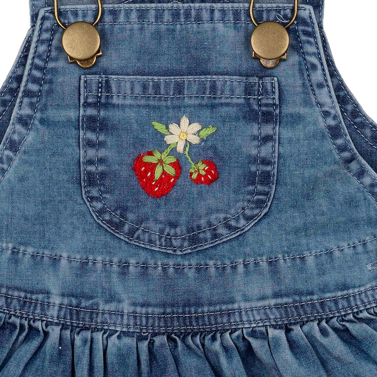 Wild Wawa infant & girls strawberry overall dress