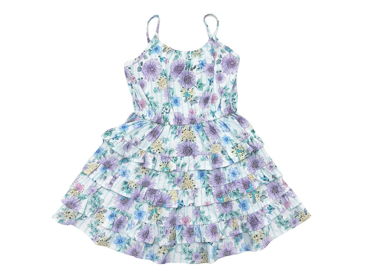 Alto Modas girls striped garden luna dress