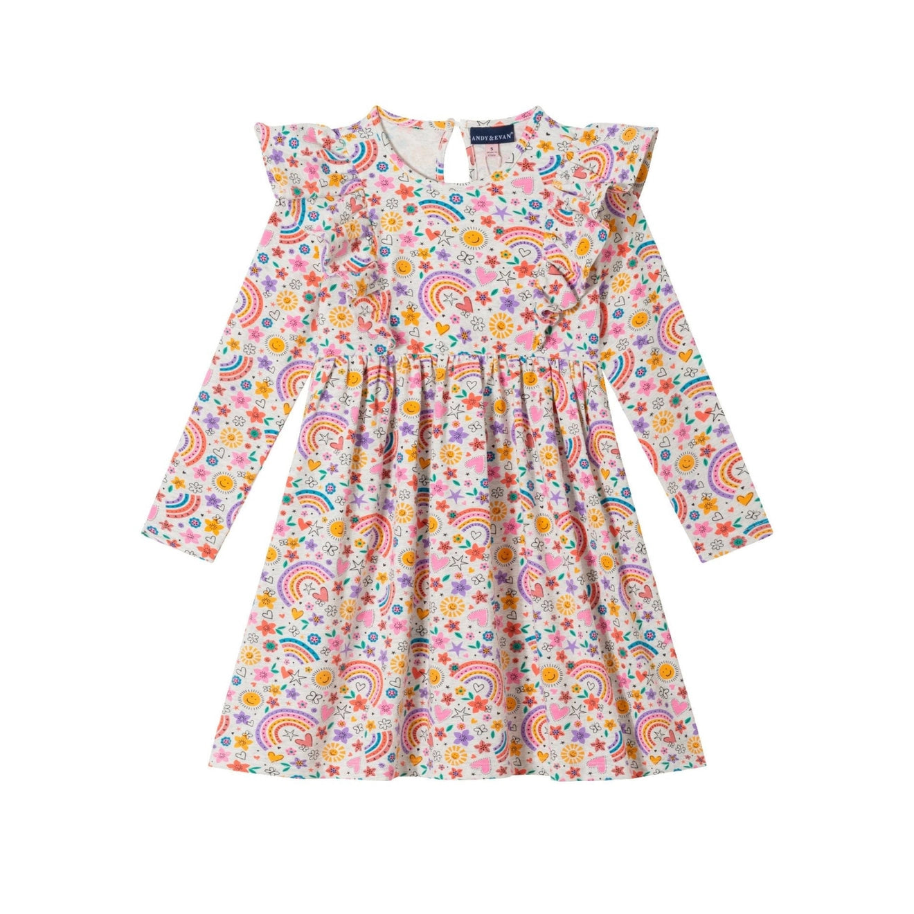 Andy & Evan girls printed jersey dress