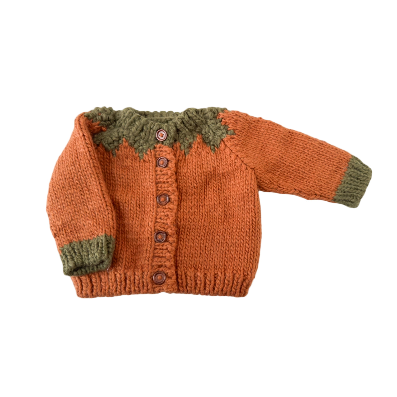The Blueberry Hill pumpkin cardigan