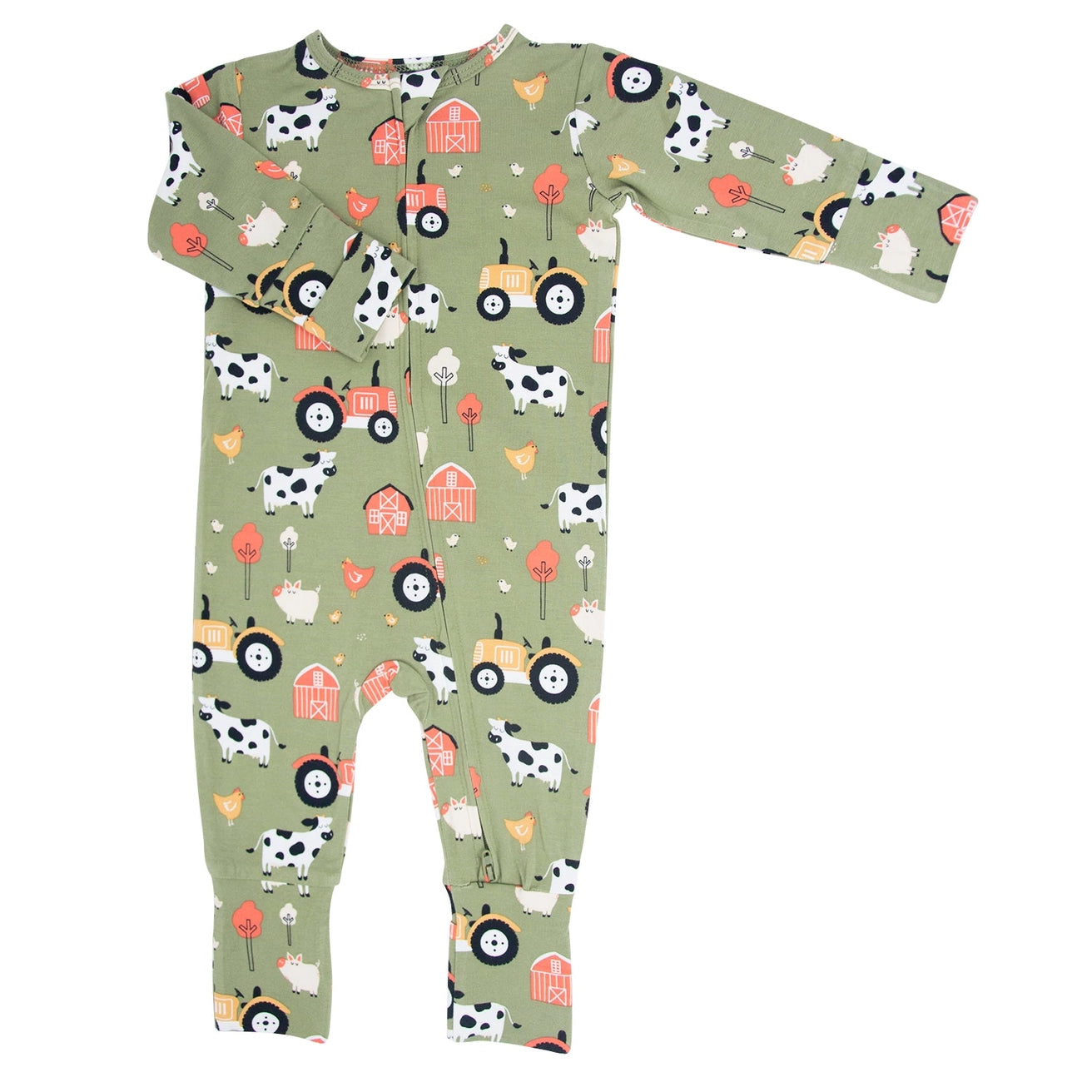 Sweet Bamboo infant convertible zip romper