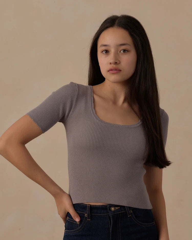 Rylee + Cru girls scallop tee