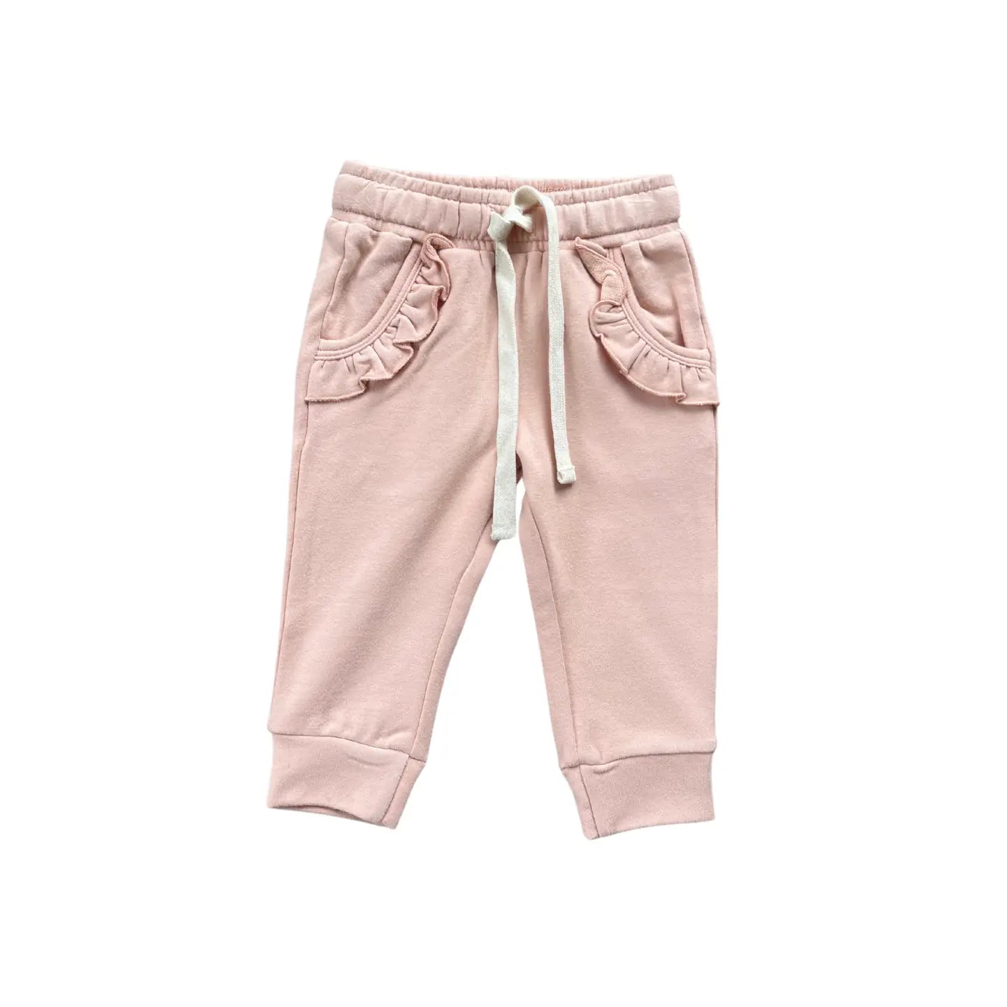 Babysprouts infant & girls ruffle joggers