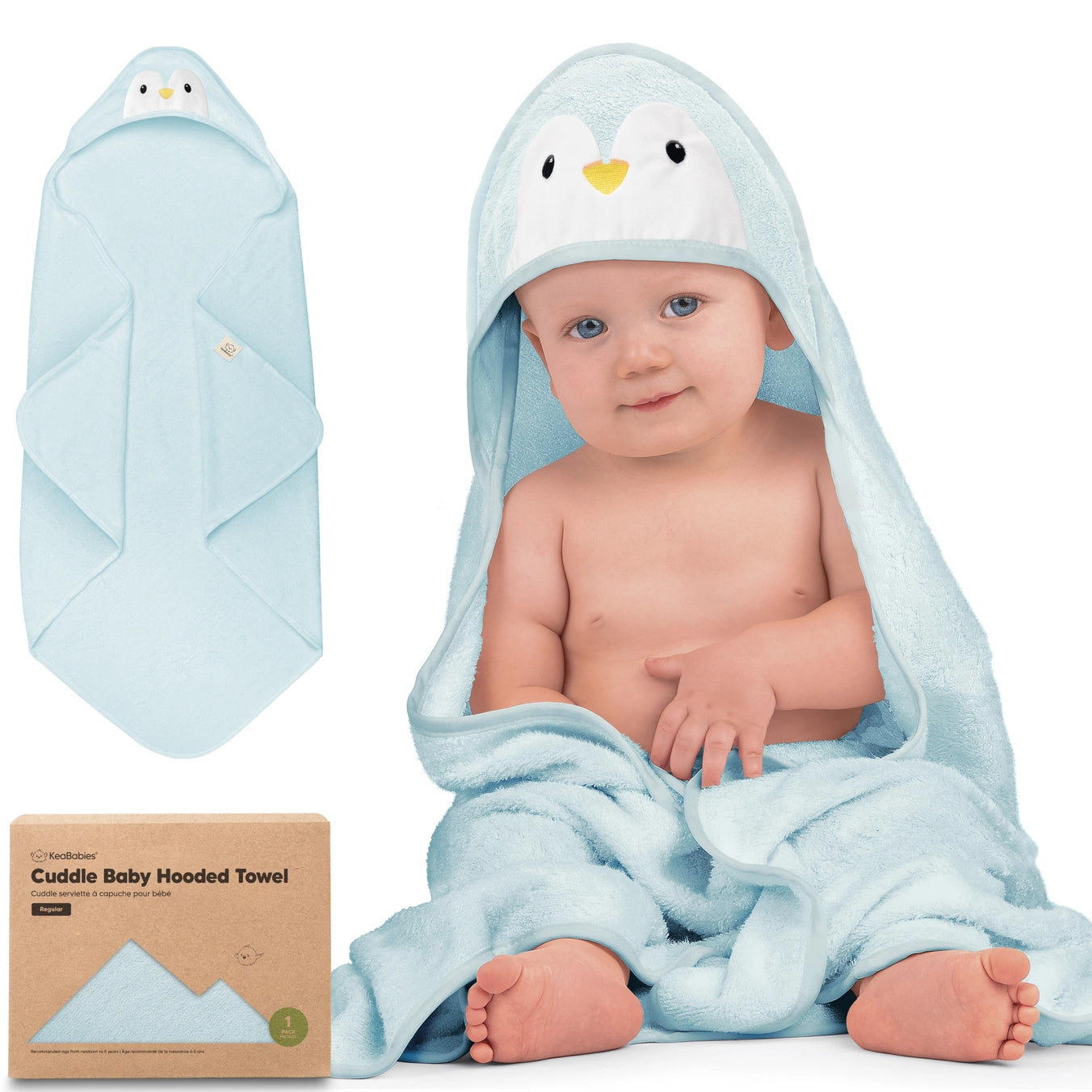KeaBabies infant & toddler hooded towel