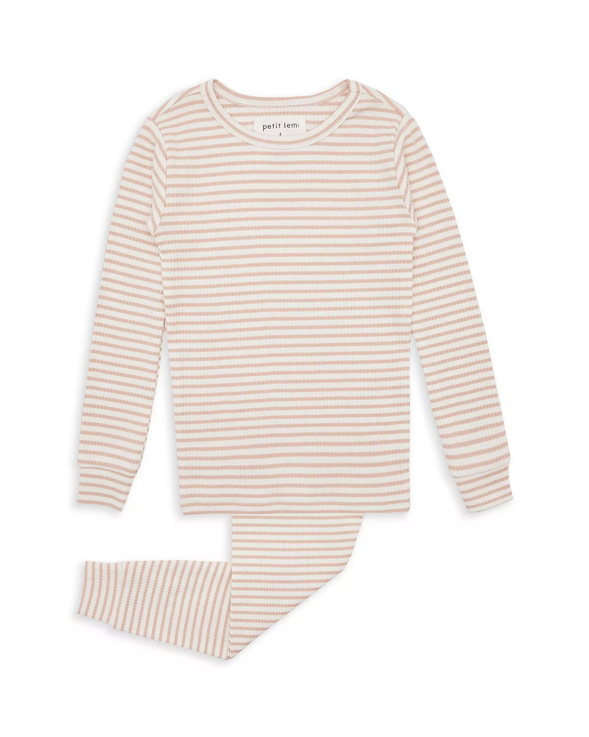 Petit Lem infant & kids stripe ribbed pajamas