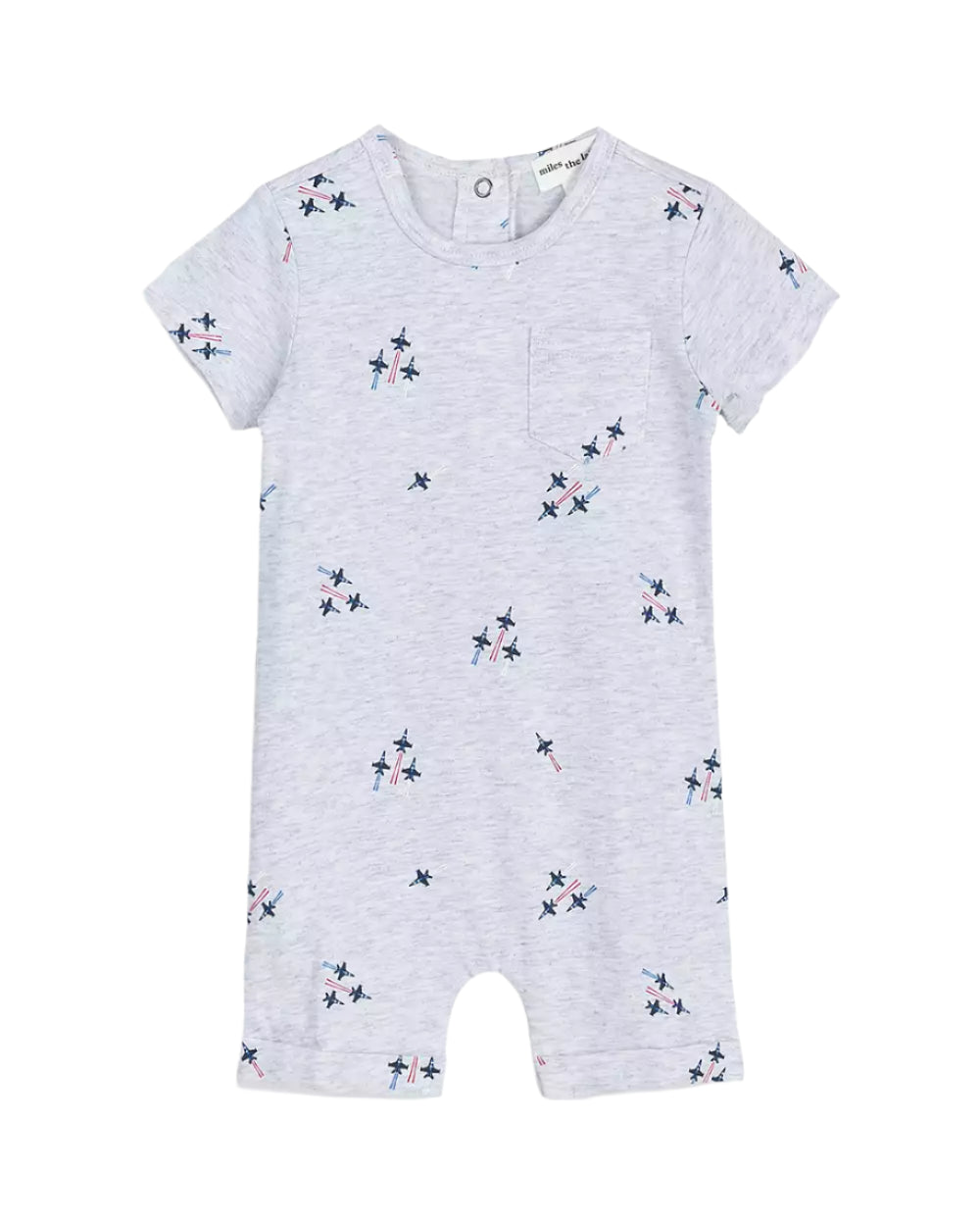 Miles the Label infant boy fighter jet print romper