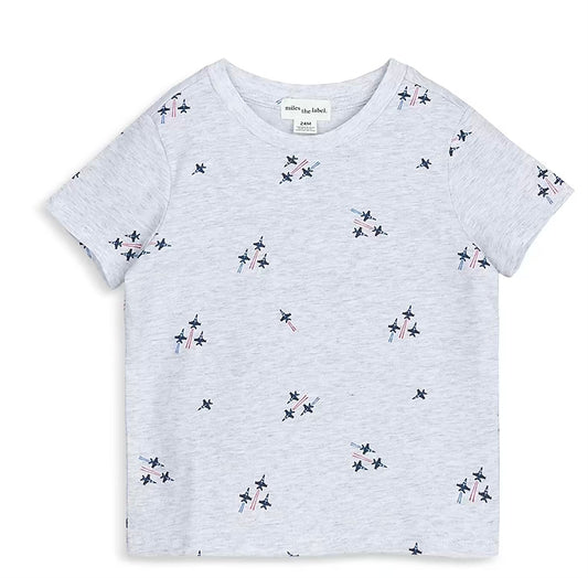 Miles the Label infant & kids fighter jet print tee