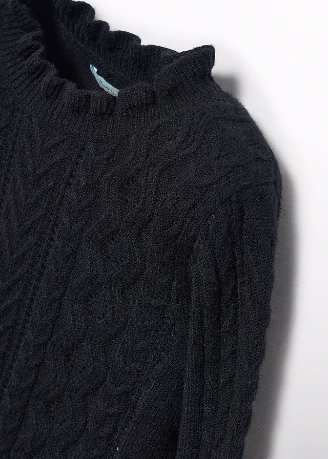 Abel & Lula girls mock neck ruffle sweater