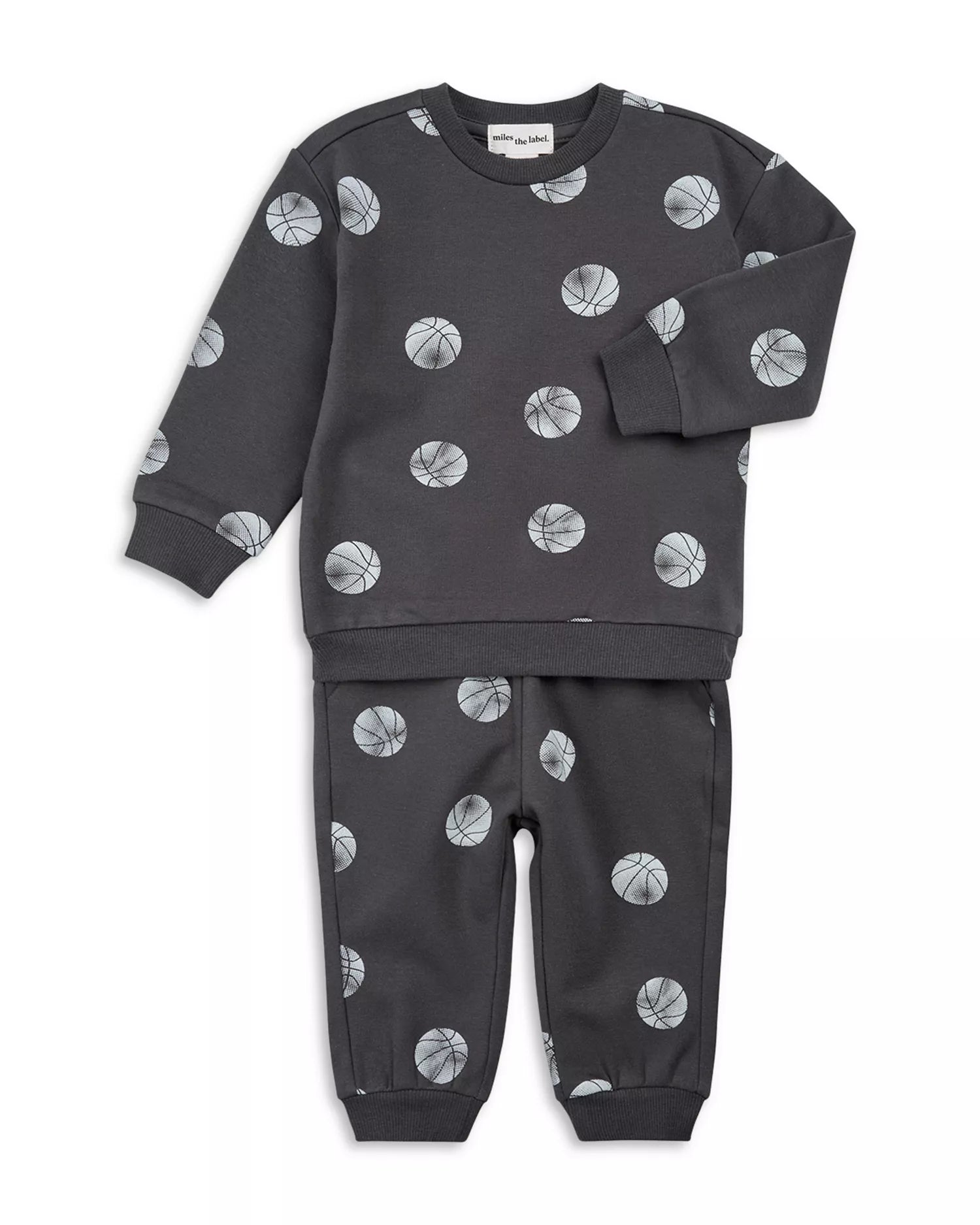 Miles the Label infant basketball print sweat set