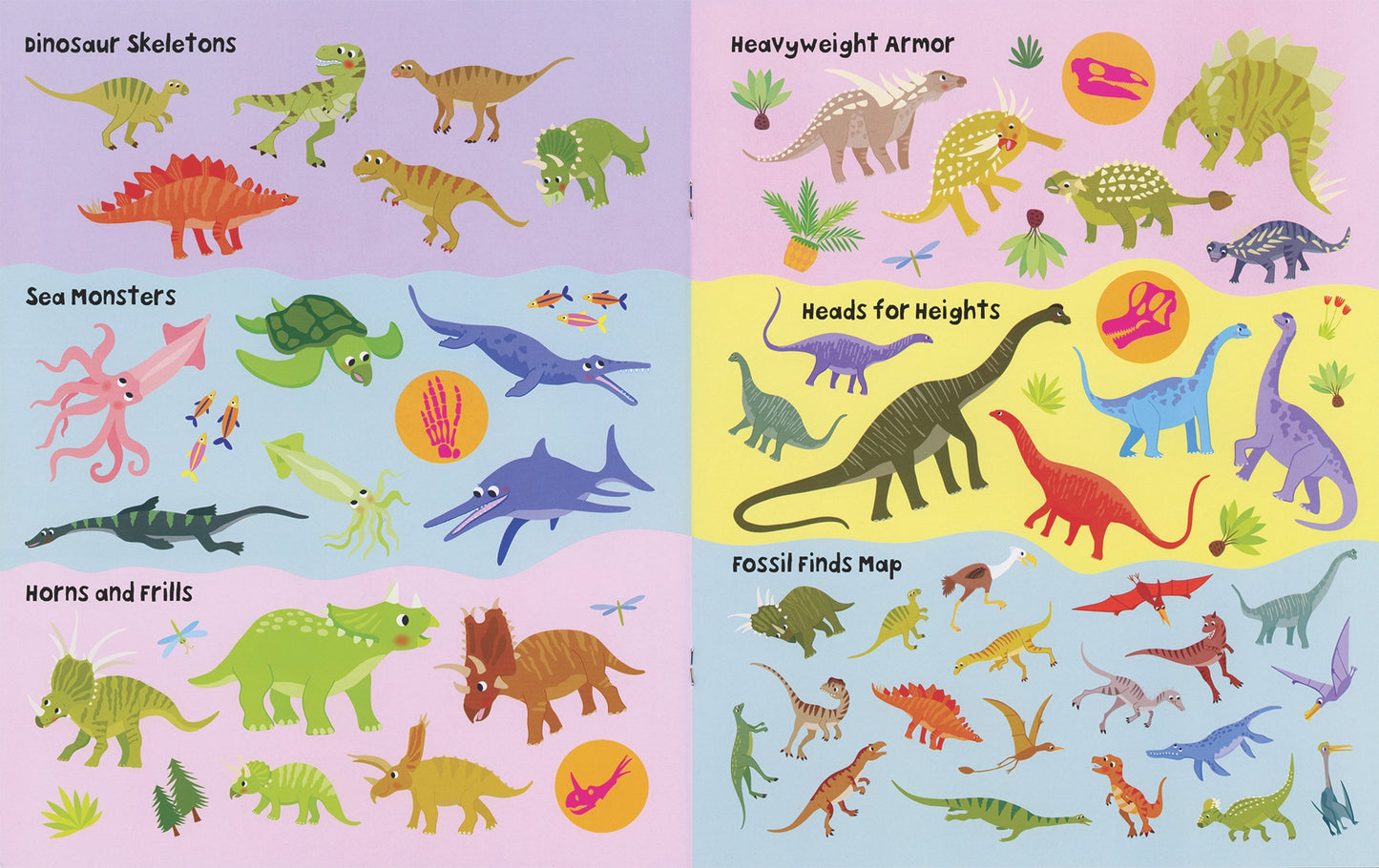 Dinosaur sticker facts book