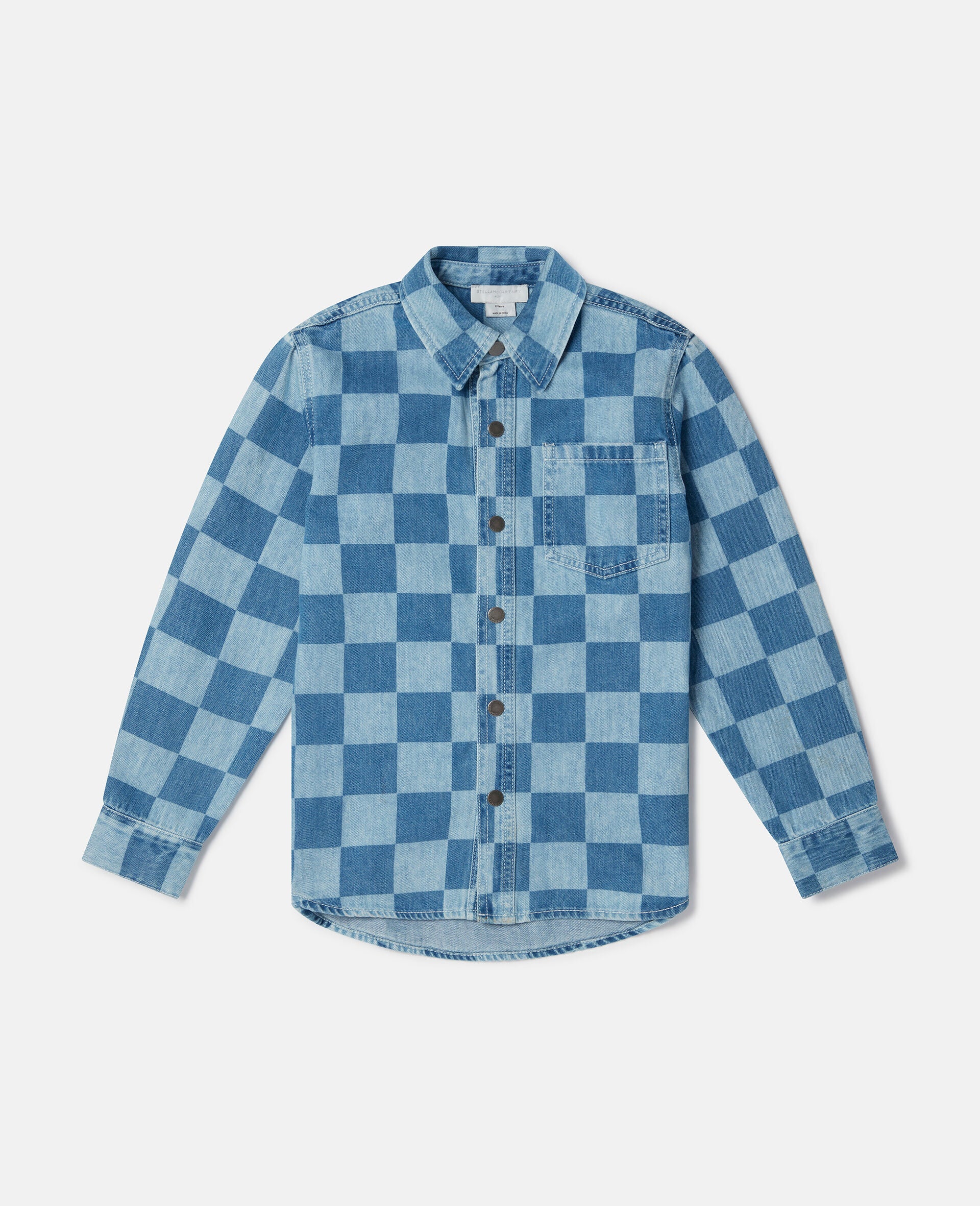 Stella McCartney kids denim check shirt