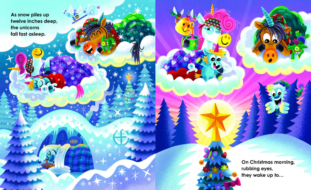 Unicorn Christmas hardcover book