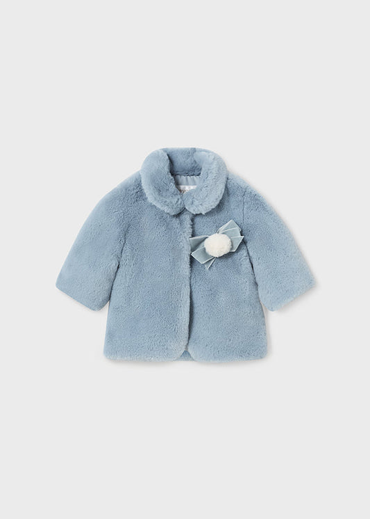 Mayoral infant girl faux fur coat