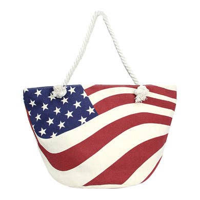 Madeline Love USA flag tote