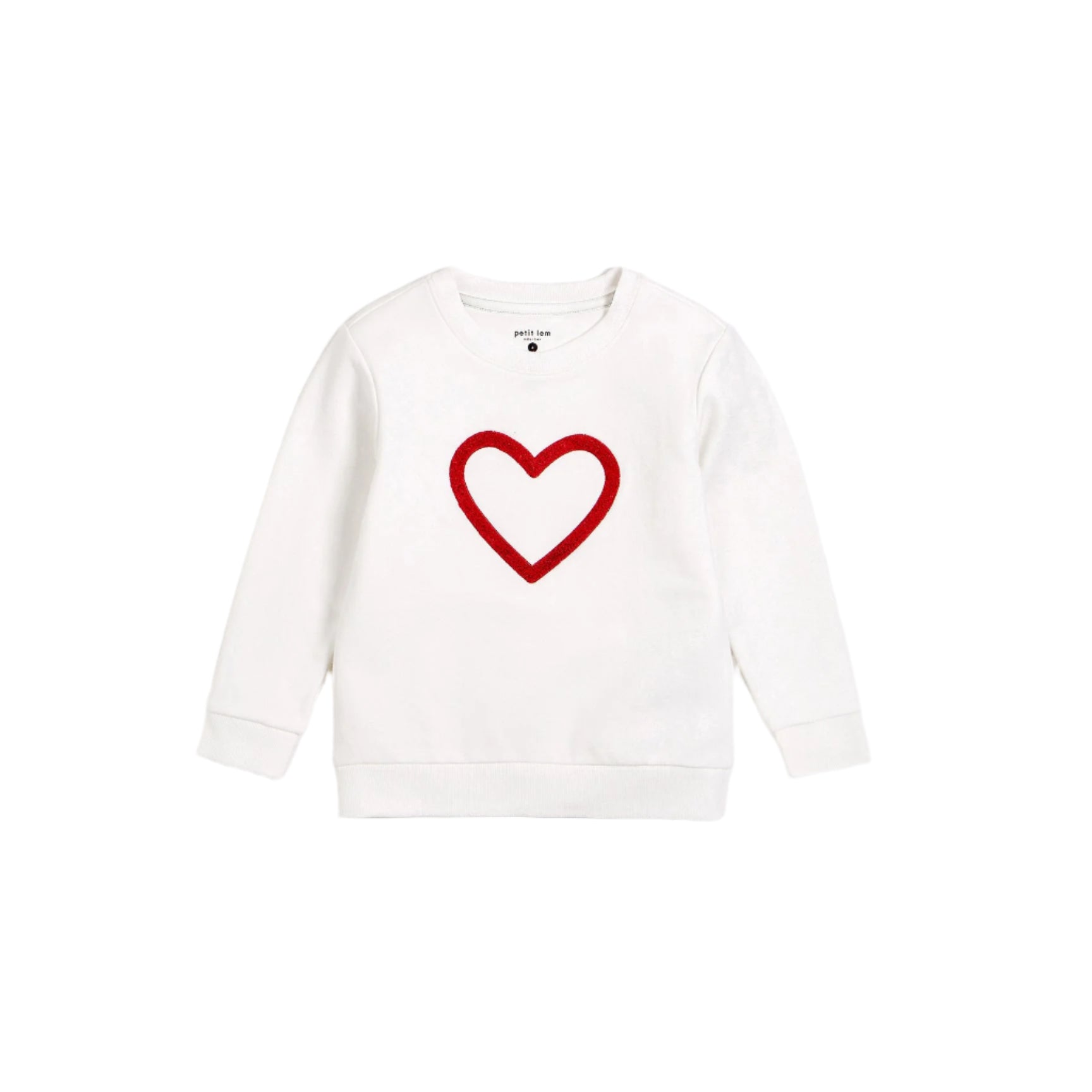 Petit Lem infant & kids heart applique sweatshirt