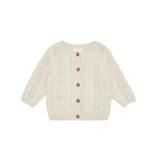 Petit Lem infant cable knit cardigan