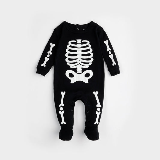 Petit Lem infant glow in the dark skeleton footie