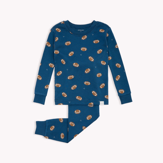 Petit Lem infant football print pajamas