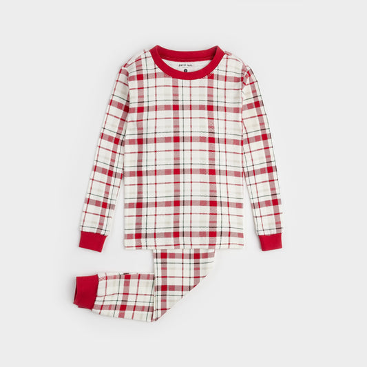 Petit Lem infant & kids festive plaid pajamas