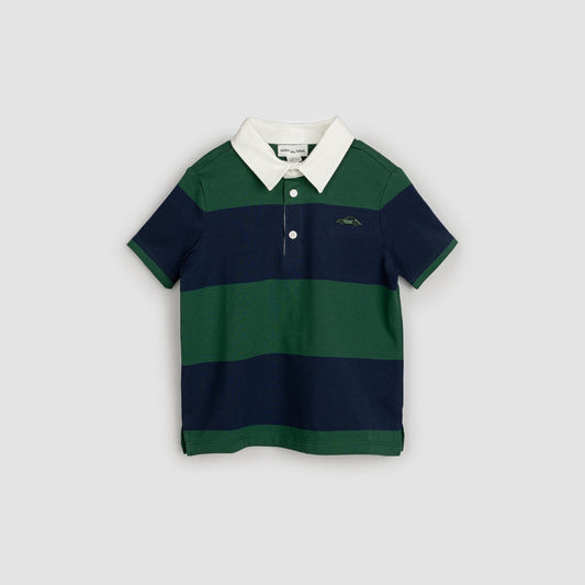 Miles the Label infant & boys stripe rugby polo