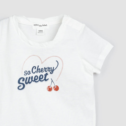 Miles the Label infant girl so cherry sweet tee