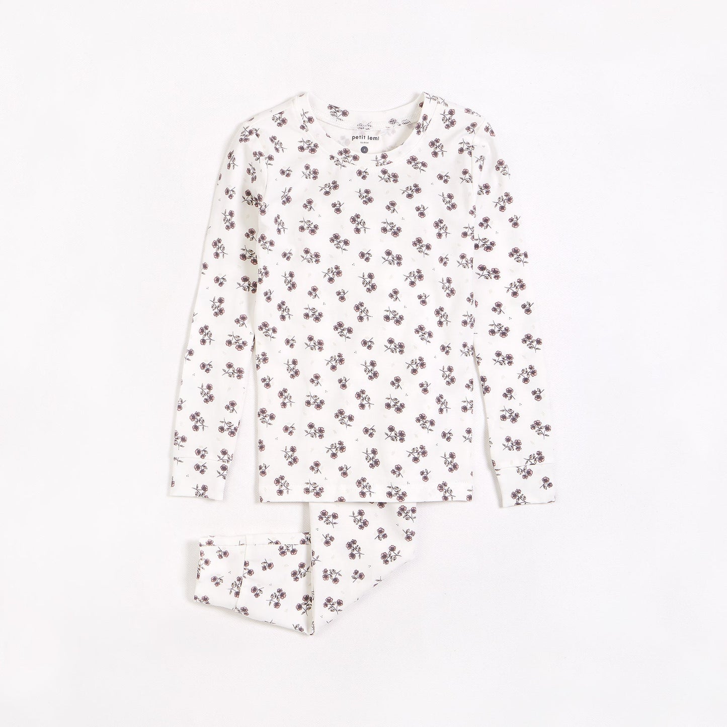 Petit Lem infant & girls anemones print pajamas