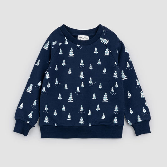 Miles the Label kids snowy pine sweatshirt