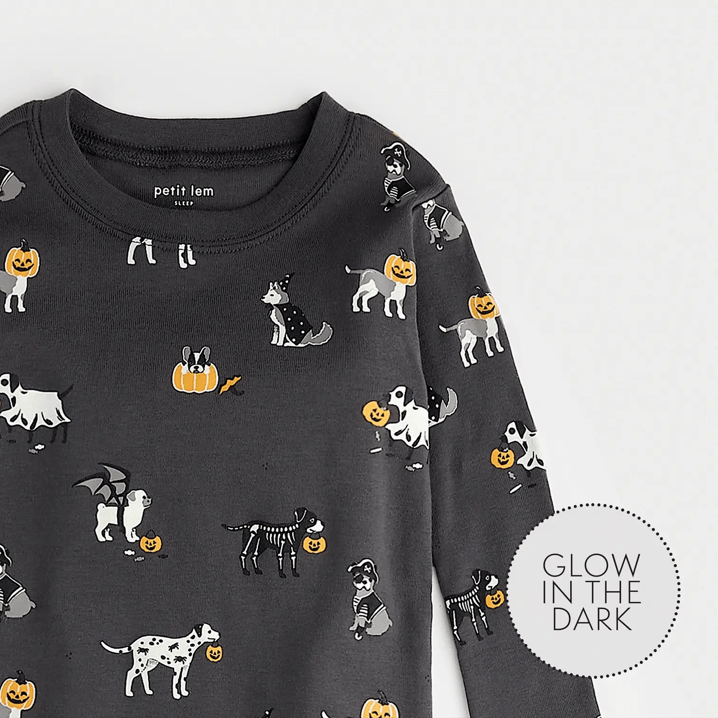 Petit Lem kids howl-oween print pajamas