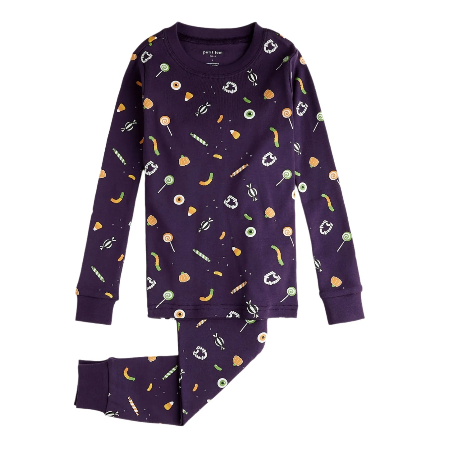 Petit Lem kids trick-or-treat print pajamas