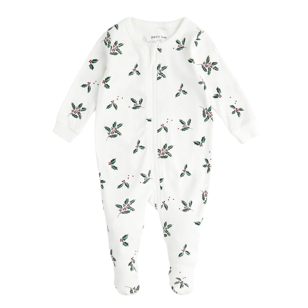 Petit Lem infant merry mistletoe footie