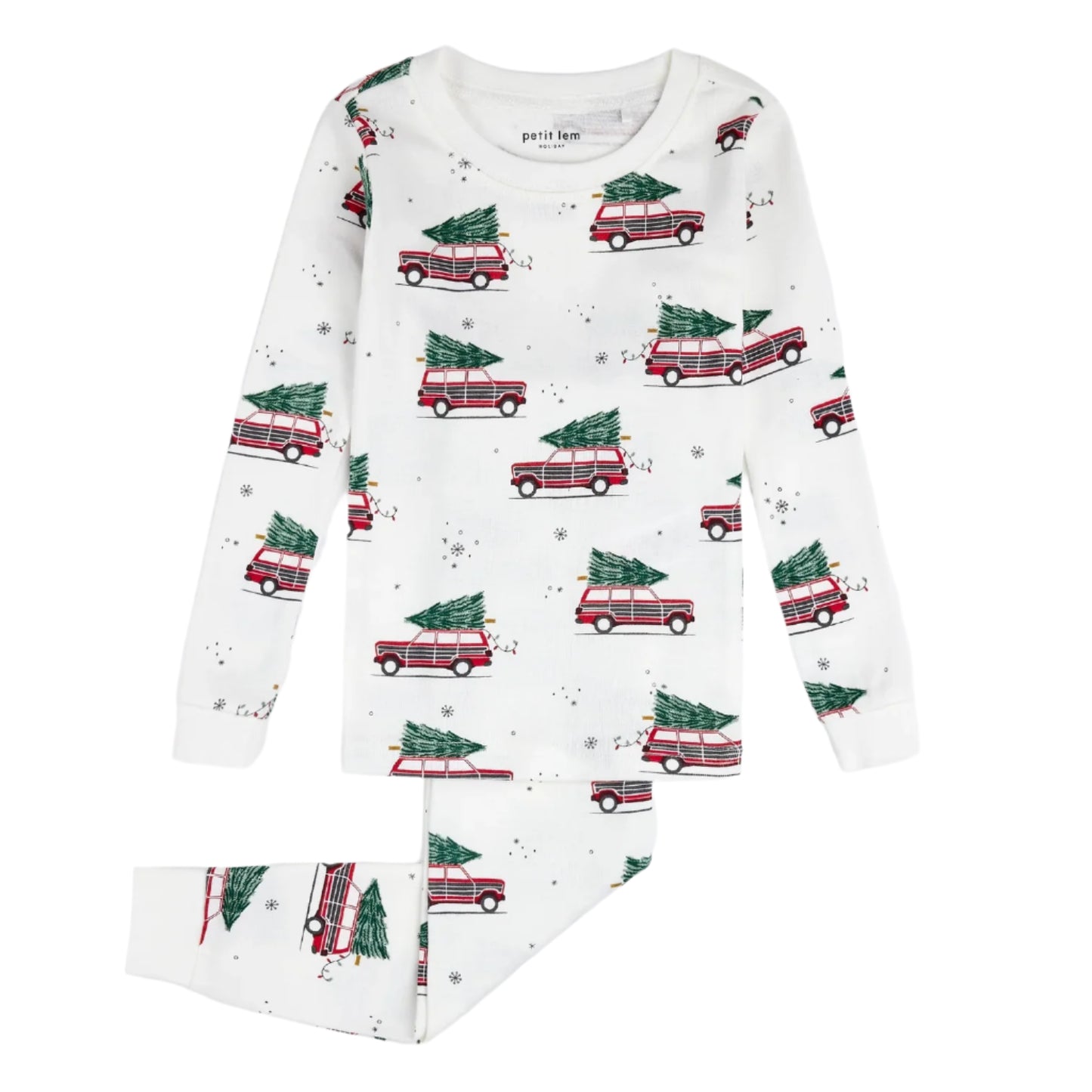 Petit Lem infant & kids festive cars pajamas