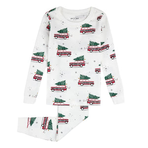 Petit Lem infant & kids festive cars pajamas