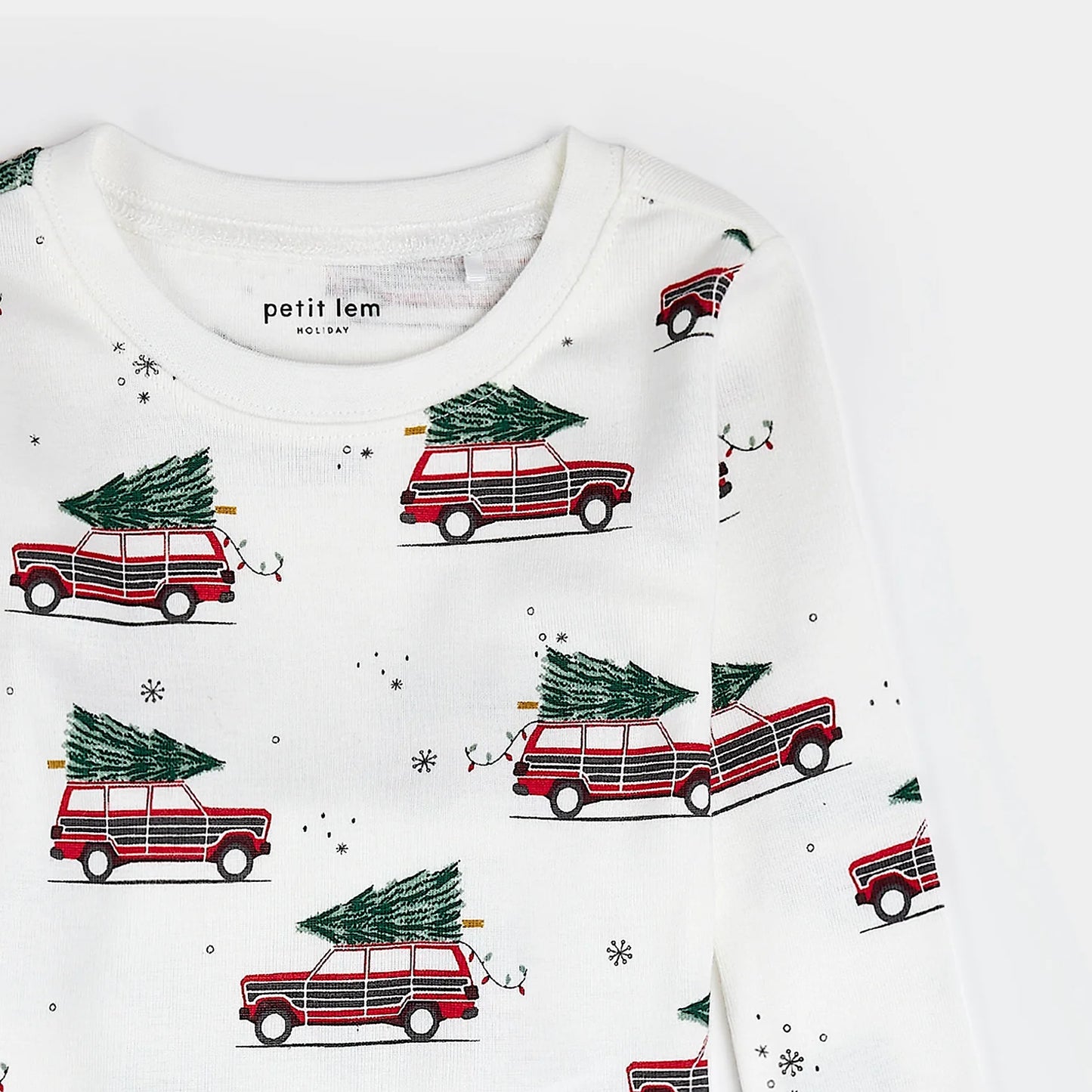 Petit Lem infant & kids festive cars pajamas