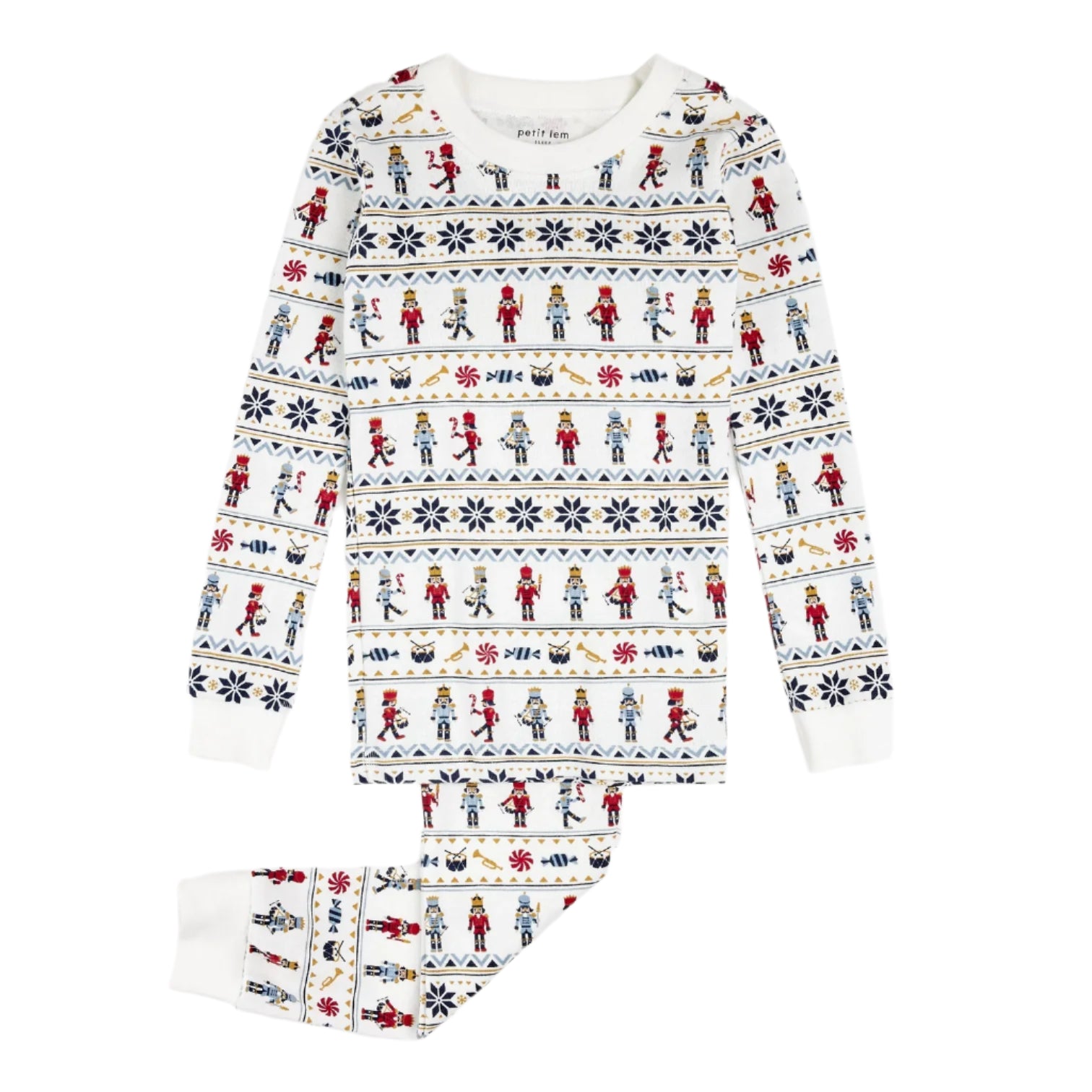 Petit Lem kids nutcracker fair isle pajamas