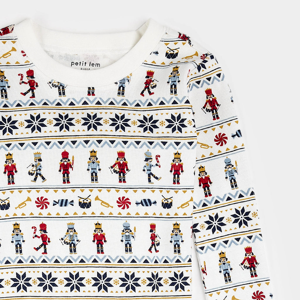 Petit Lem kids nutcracker fair isle pajamas