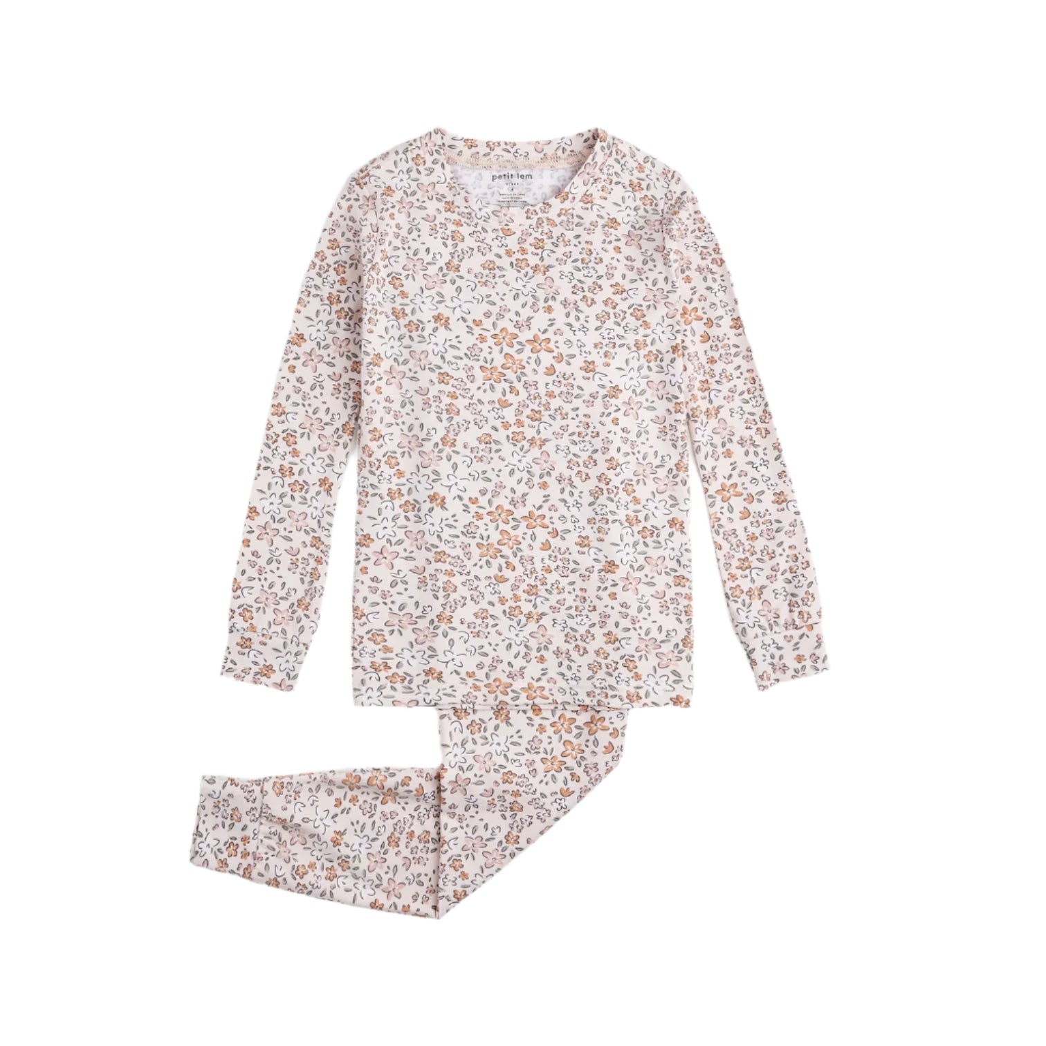 Petit Lem girls floral spray pajamas