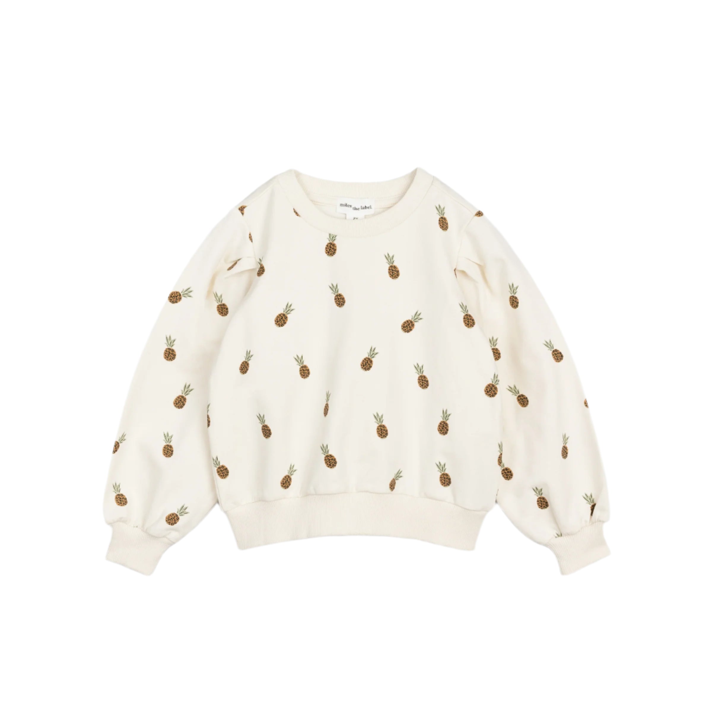 Miles the Label infant & girls wild pineapple sweatshirt