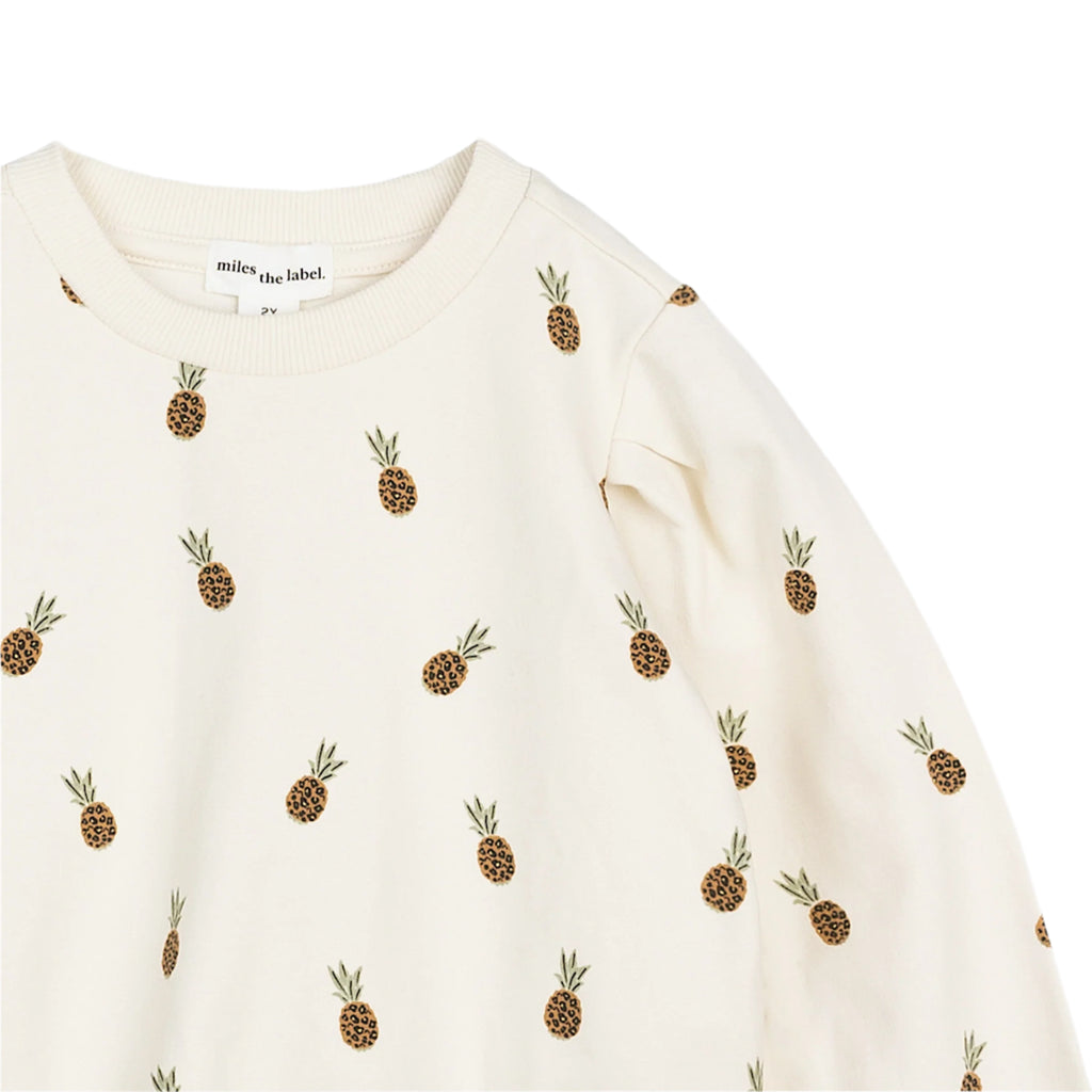 Miles the Label infant & girls wild pineapple sweatshirt